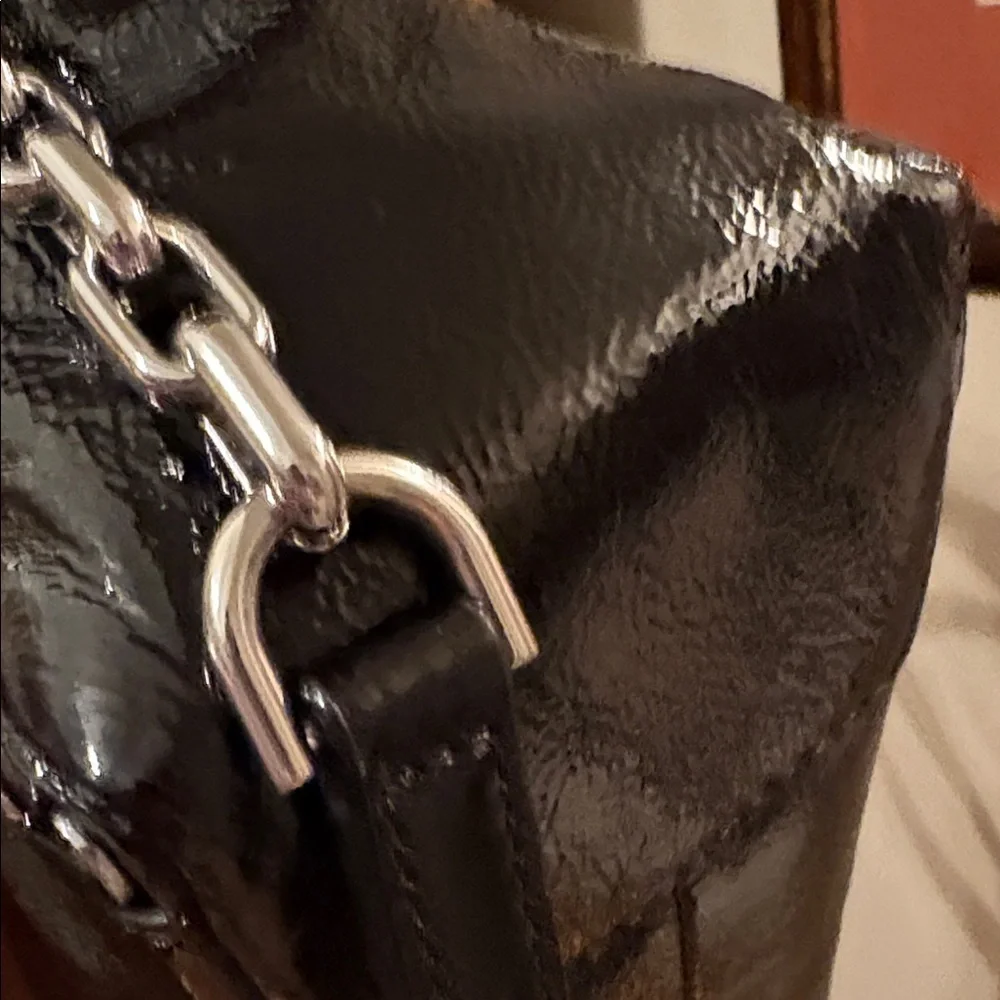 Michael Kors Sadie patent leather Black Satchel
